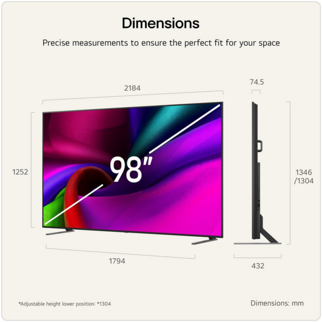 LG 98NU900B6LB 98 inch 4K QNED AI Smart TV