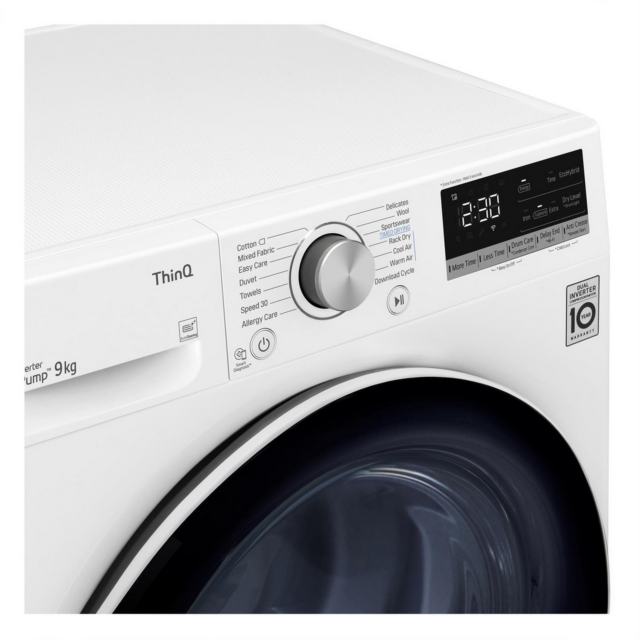 LG FDV709W 9kg Tumble Dryer White