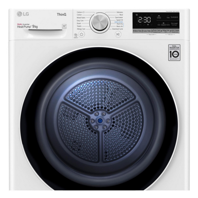 LG FDV709W 9kg Tumble Dryer White
