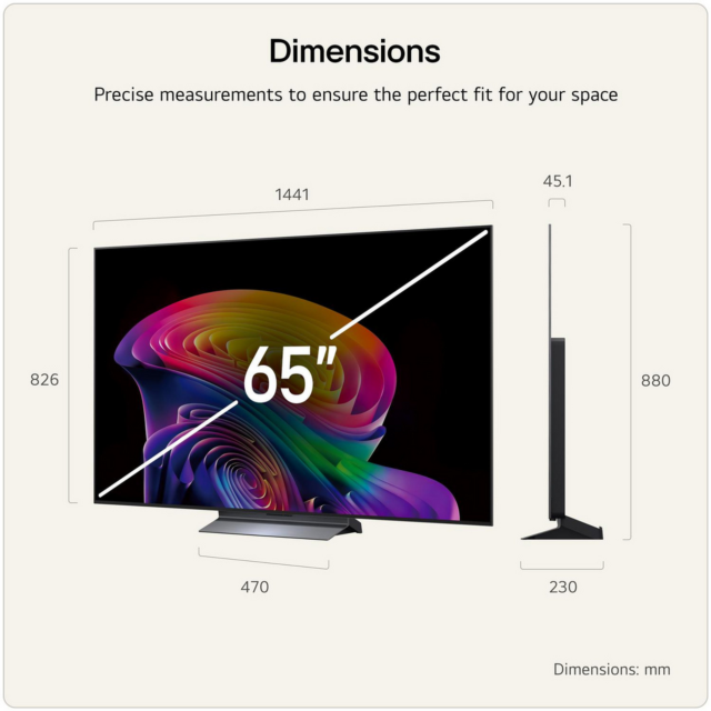 LG OLED65C66LB.AEK 65-inch 4K OLED evo Smart TV