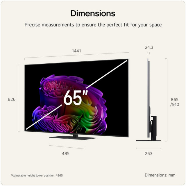 LG OLED65G66LS.AEK 65inch 4K OLED evo AI Stand Smart TV