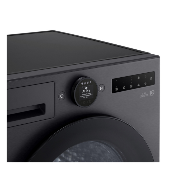 LG RHX7010TBB 10kg Heat Pump Tumble Dryer - Black