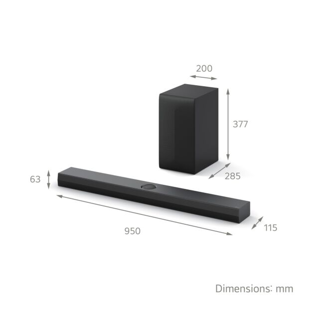 LG US70TY.AGBRLLK 3.1.1ch Soundbar & Subwoofer