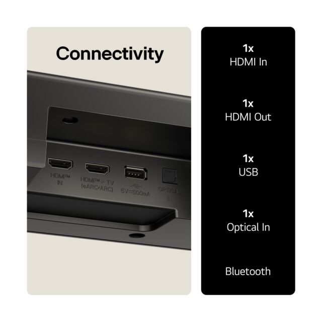 LG US70TY.AGBRLLK 3.1.1ch Soundbar & Subwoofer