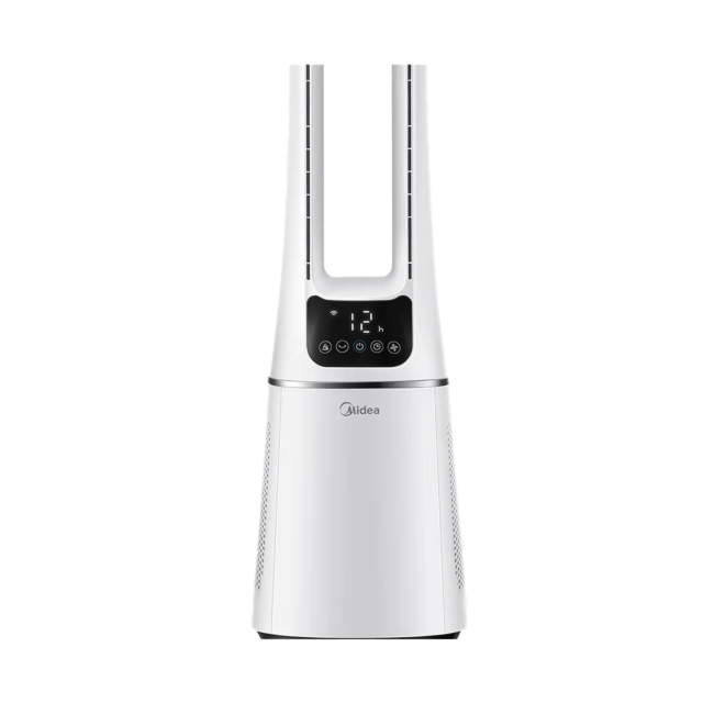 Midea AMS150-PBW Bladeless Tower Fan With Air Purifier White