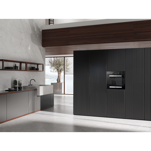 Miele H 2465 BP 59.5cm Built-In Electric Oven Black