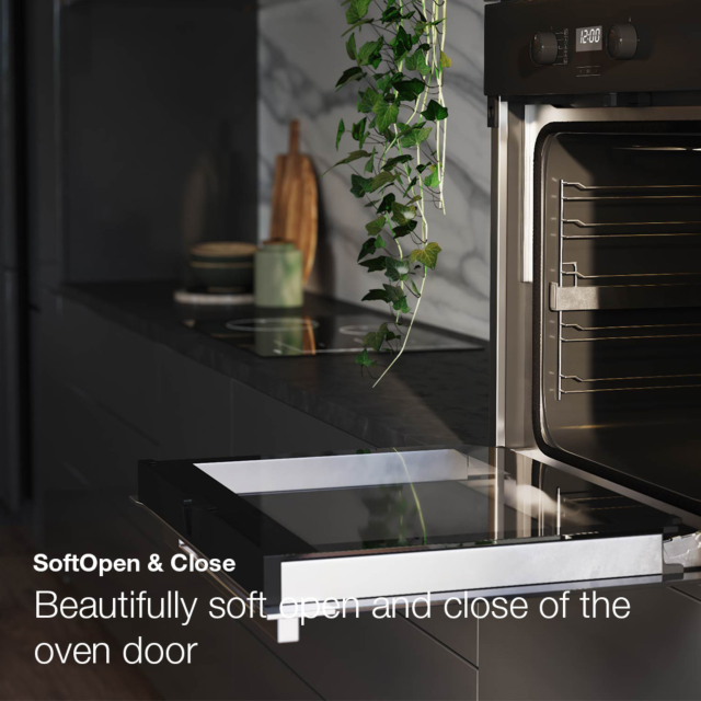 Miele H 2465 BP 59.5cm Built-In Electric Oven Black