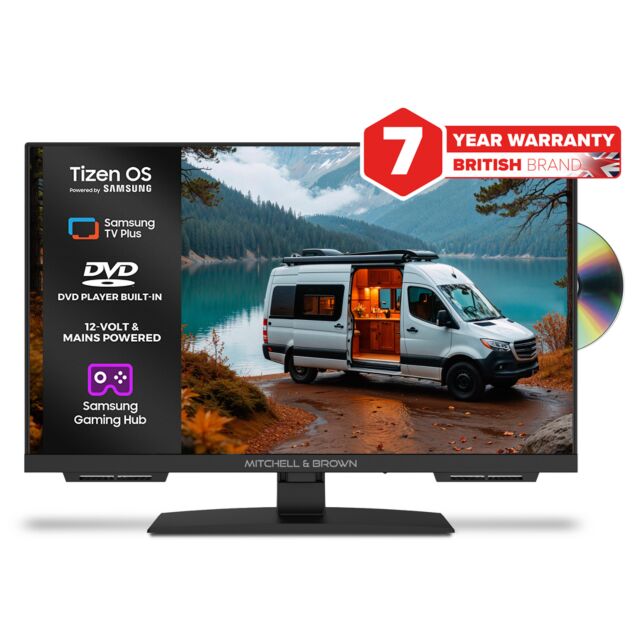 Mitchell + Brown JB24DVD1811TZ 24inch HD Ready Freesat Tizen Smart DVD TV Combo 