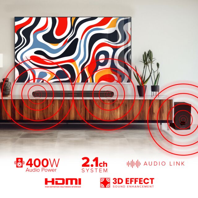 Mitchell + Brown SYMPHONY BAR400 Soundbar And Wireless Subwoofer