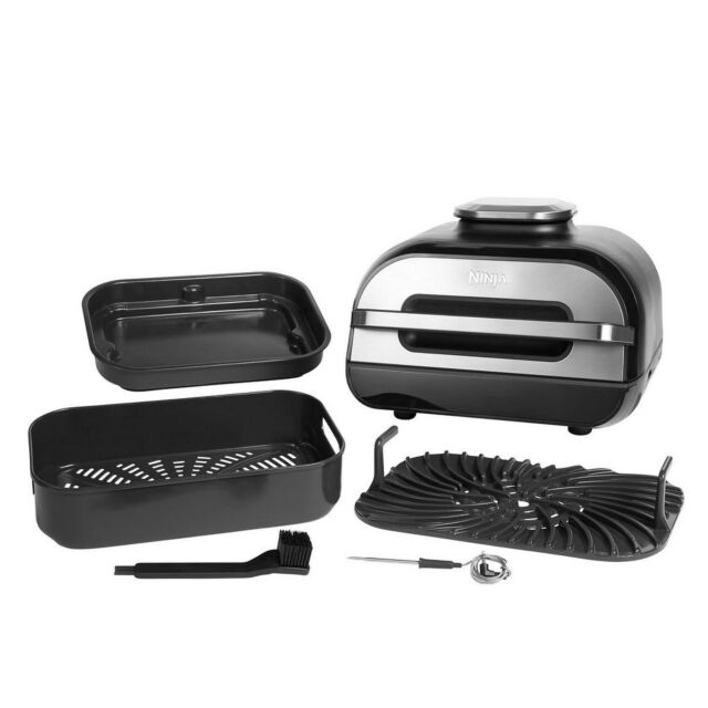 Ninja AG551UK Foodi MAX Health Grill + Air Fryer - Black/Stainless Steel