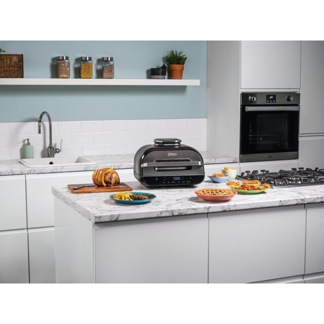 Ninja AG551UK Foodi MAX Health Grill + Air Fryer - Black/Stainless Steel