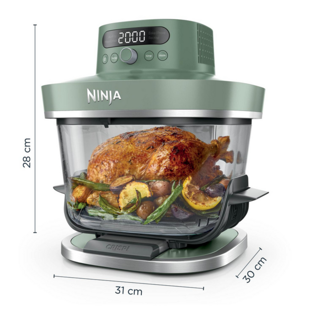 Ninja AS090UKGN CRISPi PRO 5-in-1 Glass Air Fryer Green