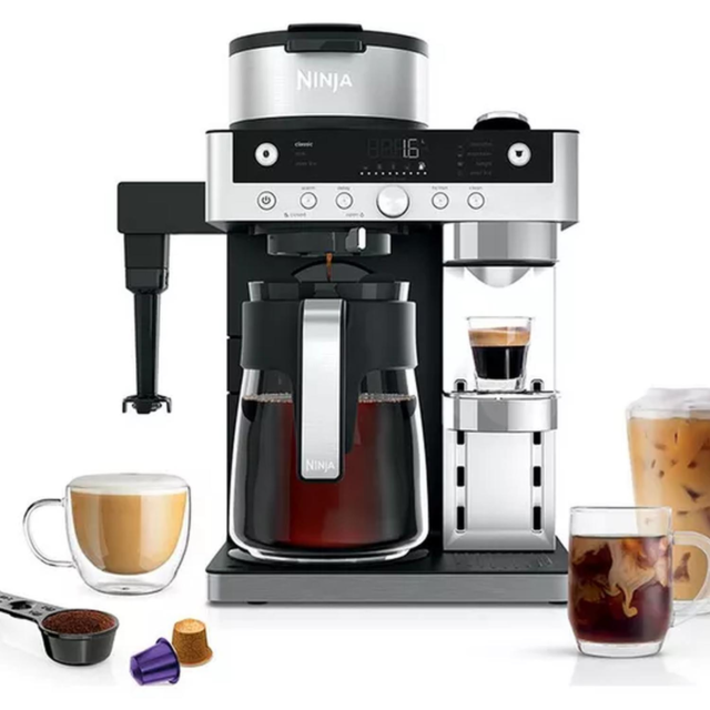 Ninja CFN802UK Coffee Machine in Silver/Black Finish