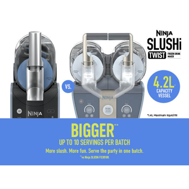 Ninja FS701UKBL SLUSHi Twist Frozen Drink Maker Blue