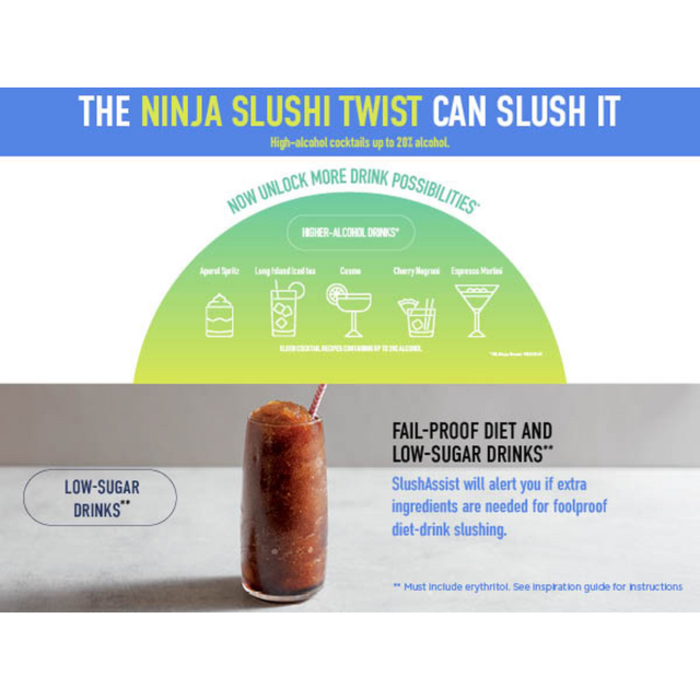 Ninja FS701UKBL SLUSHi Twist Frozen Drink Maker Blue