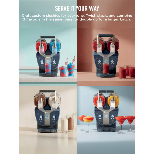 Ninja FS701UKBL SLUSHi Twist Frozen Drink Maker Blue