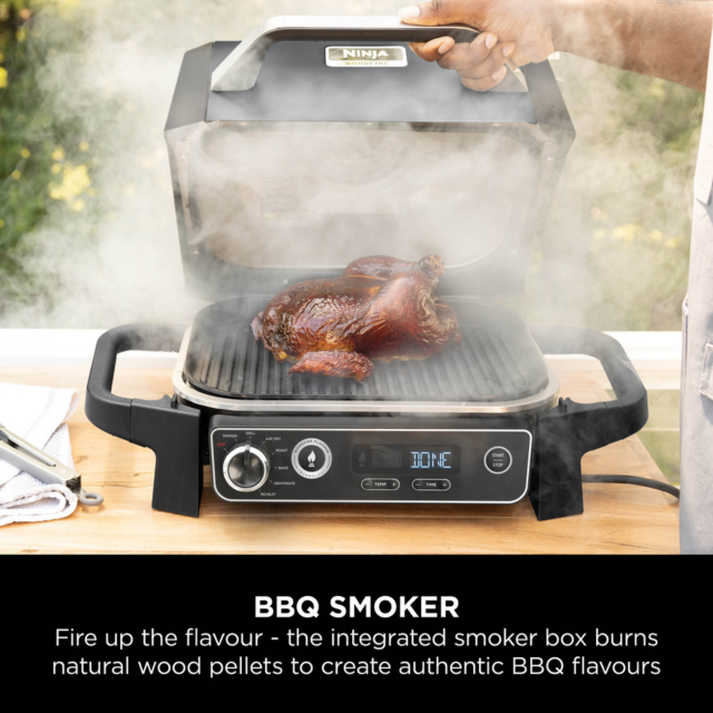 Ninja OG703UK Electric Woodfire BBQ Grill & Smoker