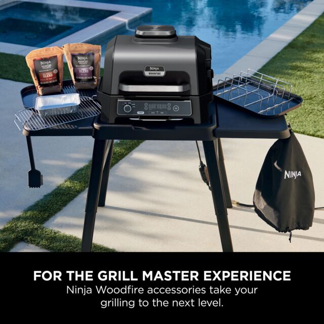 Ninja XSKOGXLRBRKEU Woodfire XL Electric BBQ Rib Rack - Silver