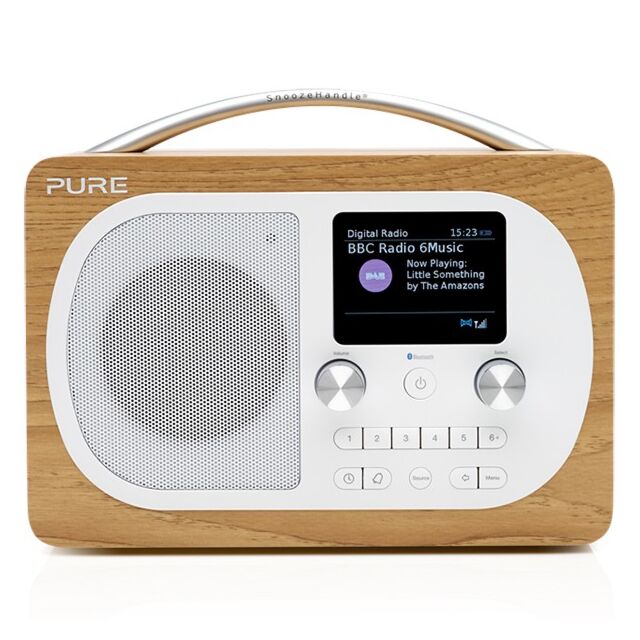PURE EVOKEH4OAK Dab+ / FM Portable Radio With Bluetooth Oak