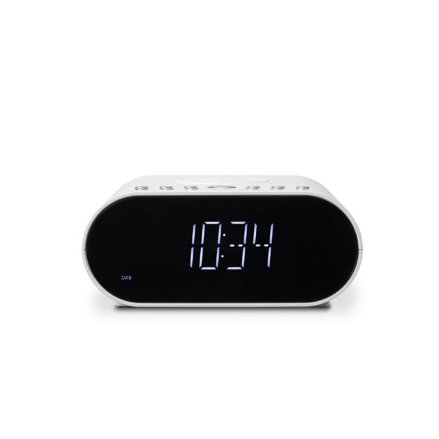 Roberts Radio ORTUSCHARGEDW DAB Clock Radio With Bluetooth & Wireless Charging White