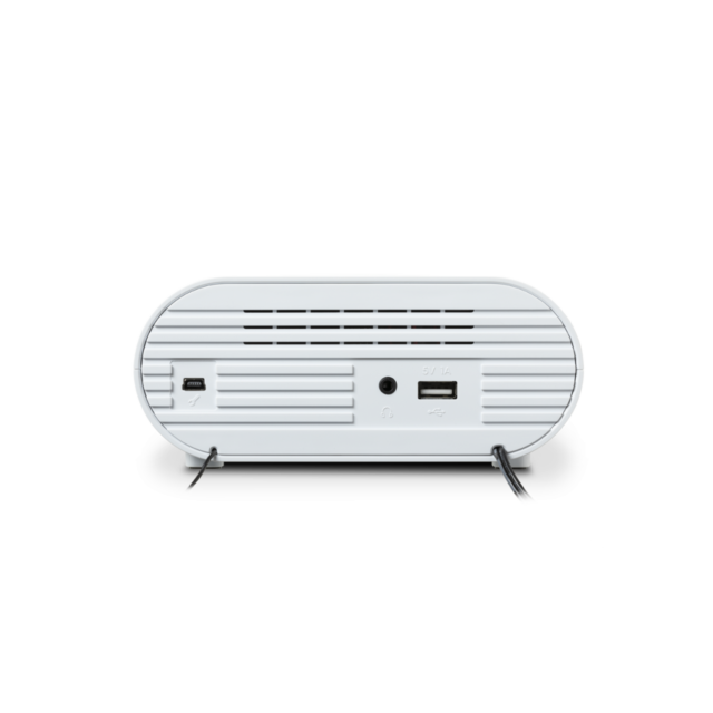 Roberts Radio ORTUSCHARGEDW DAB Clock Radio With Bluetooth & Wireless Charging White