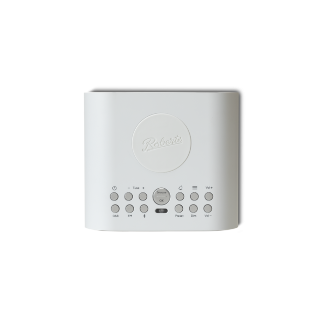 Roberts Radio ORTUSCHARGEDW DAB Clock Radio With Bluetooth & Wireless Charging White