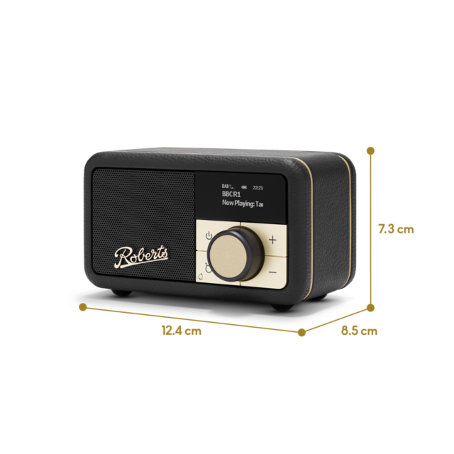 Roberts Radio PETITE2BK Revival Dab/Dab+/Fm RDS Bluetooth Portable Radio Black