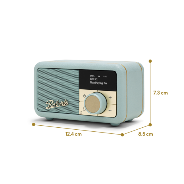Roberts Radio PETITE2DE Revival Dab/Dab+/Fm RDS Bluetooth Portable Radio Duck Egg Blue