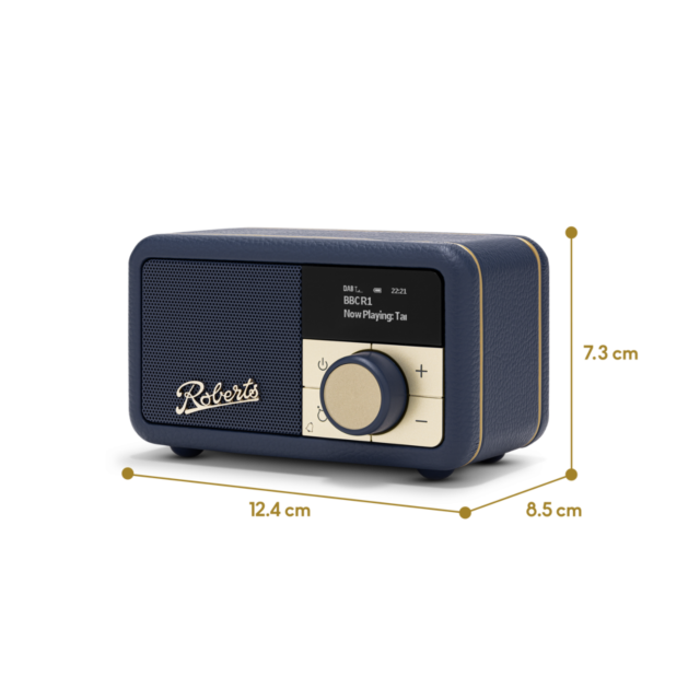 Roberts Radio PETITE2MB Revival Dab/Dab+/Fm RDS Bluetooth Portable Radio Midnight Blue