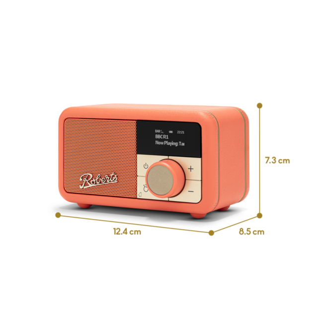 Roberts Radio PETITE2PO Revival Dab/Dab+/Fm RDS Bluetooth Portable Radio Pop Orange