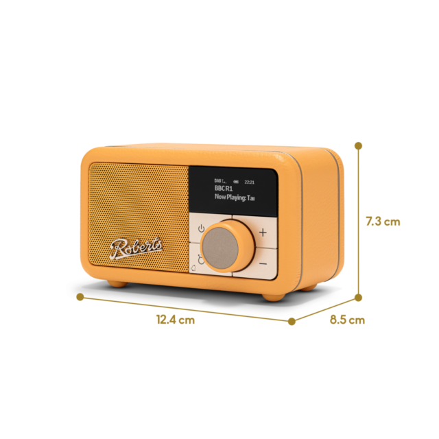 Roberts Radio PETITE2SY Revival Dab/Dab+/Fm RDS Bluetooth Portable Radio Sunburst Yellow