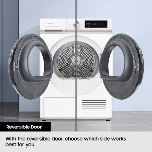 Samsung DV90CGC0A0AEEU 9kg Heat Pump Tumble Dryer - White