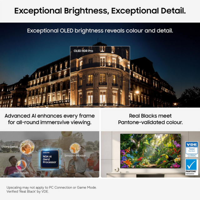 Samsung QE55S95HFTXXU 55inch OLED Smart TV with AI Processor