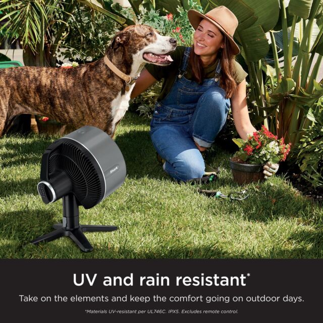 Shark 307FA150UK FlexBreeze TableMate Indoor to OutdoorTabletop Fan - Winter Fog