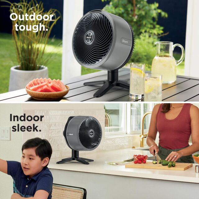 Shark 307FA150UK FlexBreeze TableMate Indoor to OutdoorTabletop Fan - Winter Fog