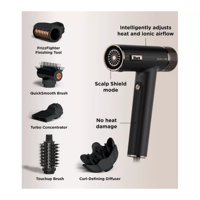 Shark HD752UK 5-in-1 High Velocity Hair Dryer Black
