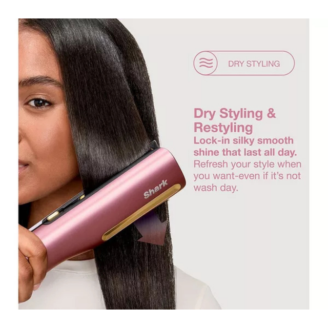 Shark HT401UKPK SilkiPro 2-in-1 Hair Straightener Dryer