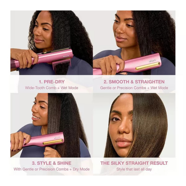 Shark HT401UKPK SilkiPro 2-in-1 Hair Straightener Dryer