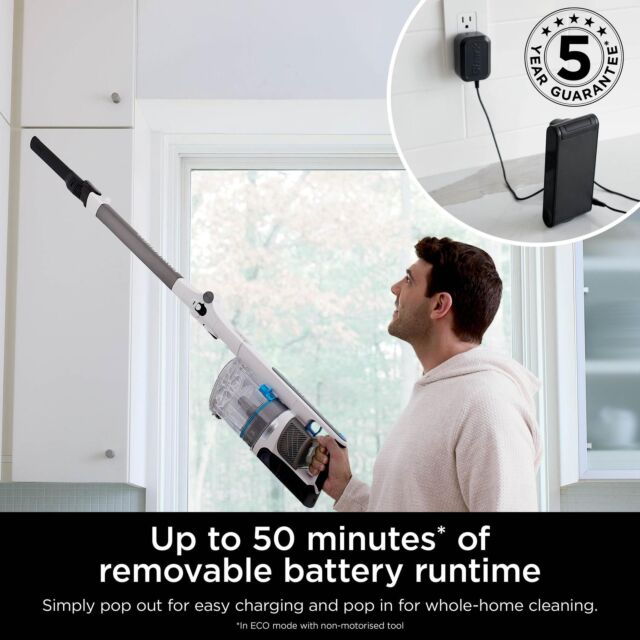 Shark IZ380UKT PowerPro Pet Cordless Stick Vacuum Cleaner - 50 Minutes Run Time - Java Metallic