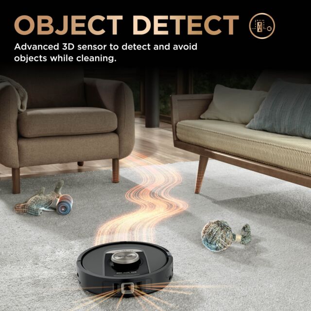 Shark PowerDetect NeverTouch Pro 2-in-1 Self-Empty, Self-Refill & Self-Clean Robot Vacuum & Mop - Black