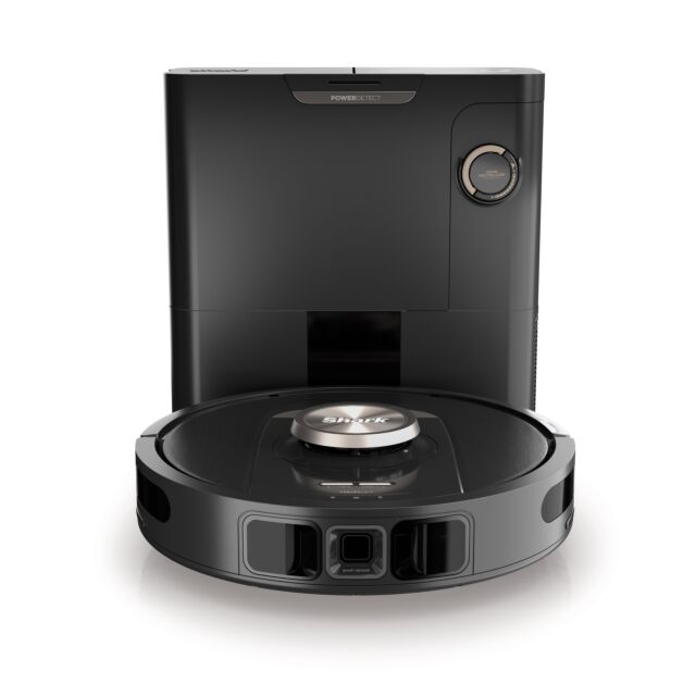 Shark RV2820VEUK PowerDetect Self-Empty Robot Vacuum - 100 Min Minutes Run Time - Black