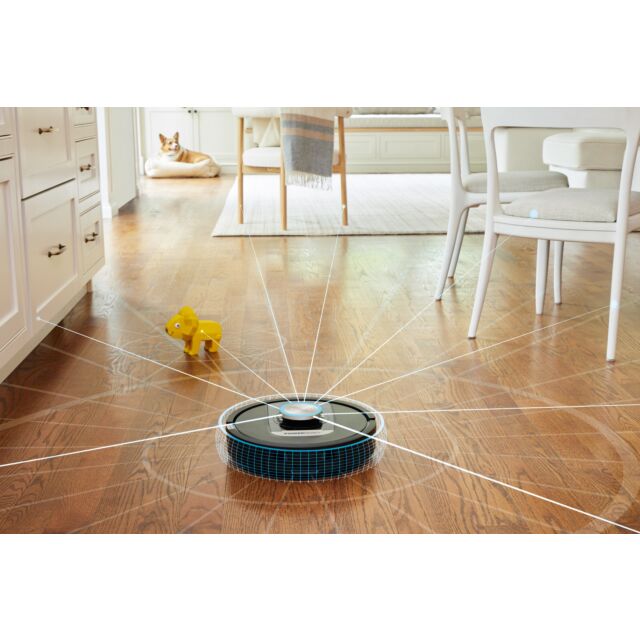 Shark RV2820VEUK PowerDetect Self-Empty Robot Vacuum - 100 Min Minutes Run Time - Black