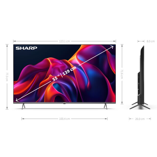 04T-C55GM6141KB 55inch 4K UHD Quantum Dot Frameless Smart TiVo TV