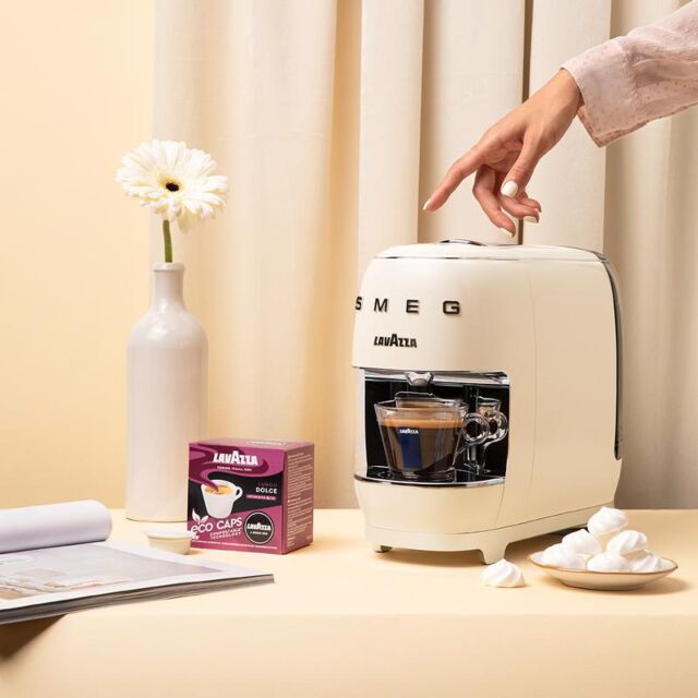 Smeg 18000463 Lavazza Espresso Coffee Machine Cream