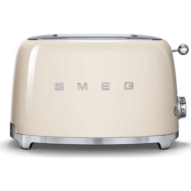 Smeg TSF01CRUK Retro Style 2 Slice Toaster Cream