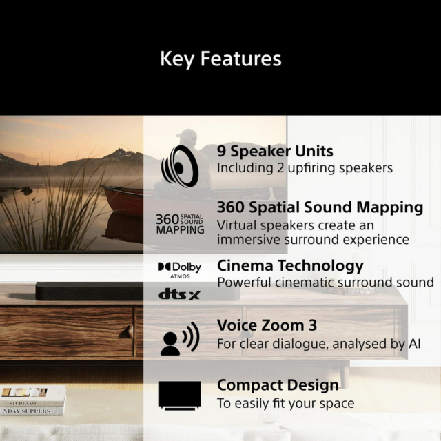 Sony HTA7100.CEK Dolby Atmos 7-Channel Soundbar Black