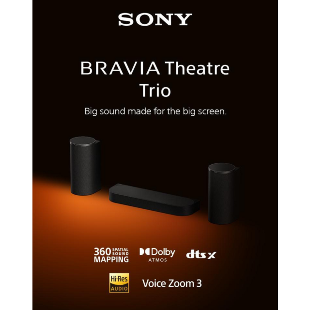 Sony BRAVIA 5.1 to 7.1ch Theatre Trio with Dolby Atmos