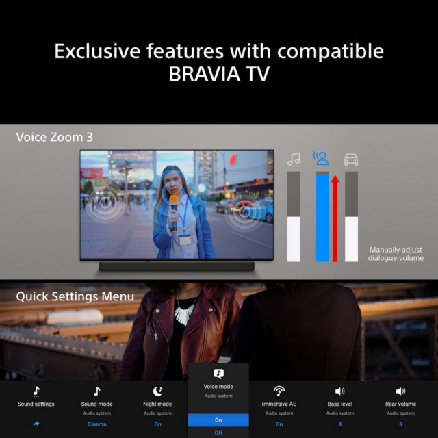 Sony BRAVIA 5.1 to 7.1ch Theatre Trio with Dolby Atmos