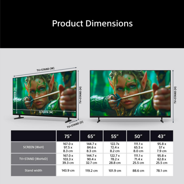 Sony K75S25M2PB.UKA 75-inch 4K BRAVIA Google TV