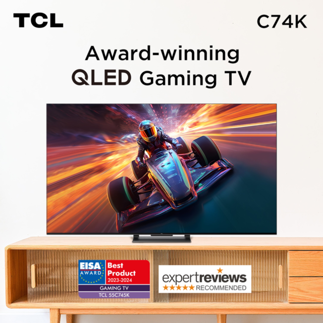 TCL 75C745K 75inch 4K QLED HDR Pro Google TV